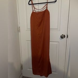 ASOS strappy orange maxi dress